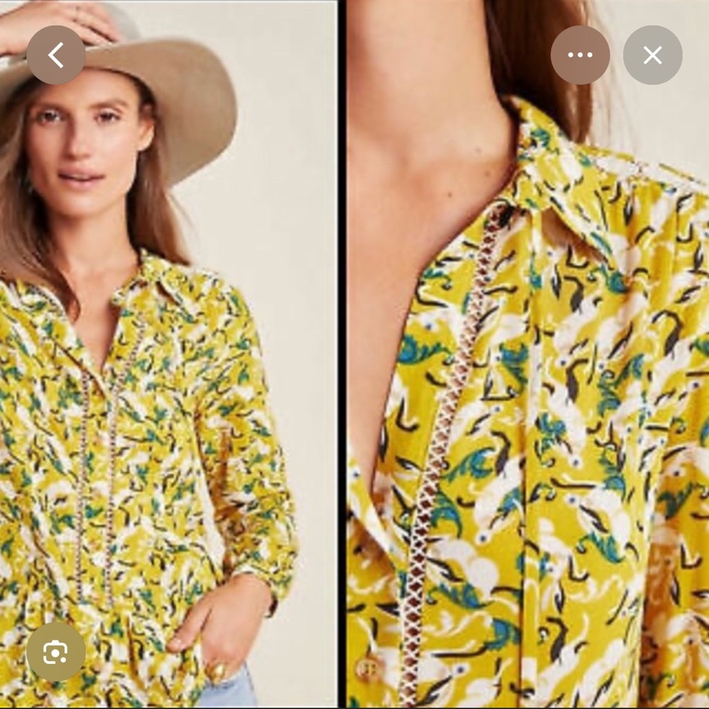 🍋 2 for $25 | ANTHROPOLOGIE | MAEVE | Yellow Blouse | 6